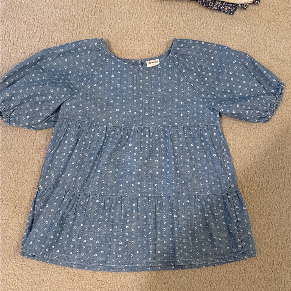 Crewcuts Blue Floral Kids Blouse